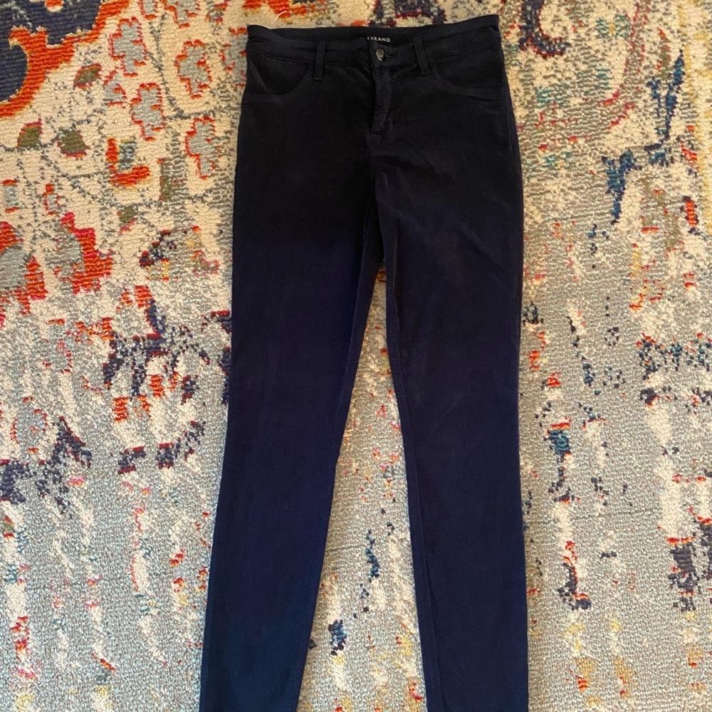 J Brand Navy Velvet Jeans